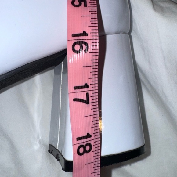 ELLIE white Patent tall 3in block heel GO GO  BOOTS WOMEN’S size XL 10 11 - Picture 13 of 14